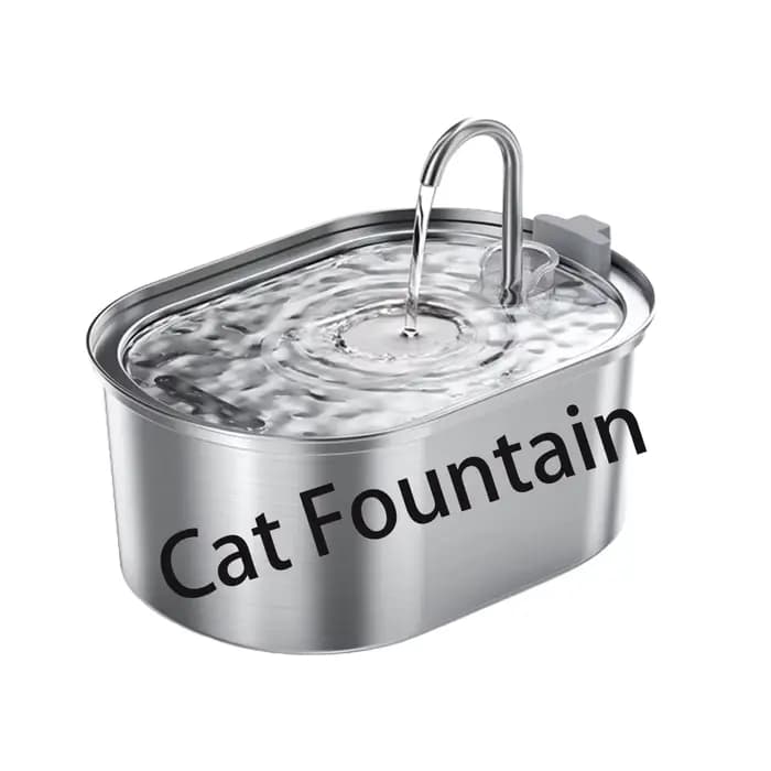 Fontaine à eau automatique pour chat 3,2 L/108 oz, fontaine à eau pour animaux de compagnie en acier