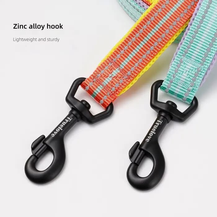 Laisse pour chien Truelove 200CM Confort Sandwich Rembourrée Respirante Anti-traction Corde Réfléchi