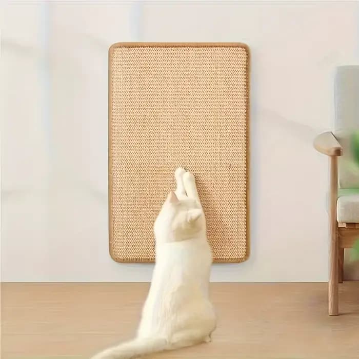 Tapis à gratter pour chat en sisal à fixer au mur, griffoir durable pour chats d'intérieur en été, p