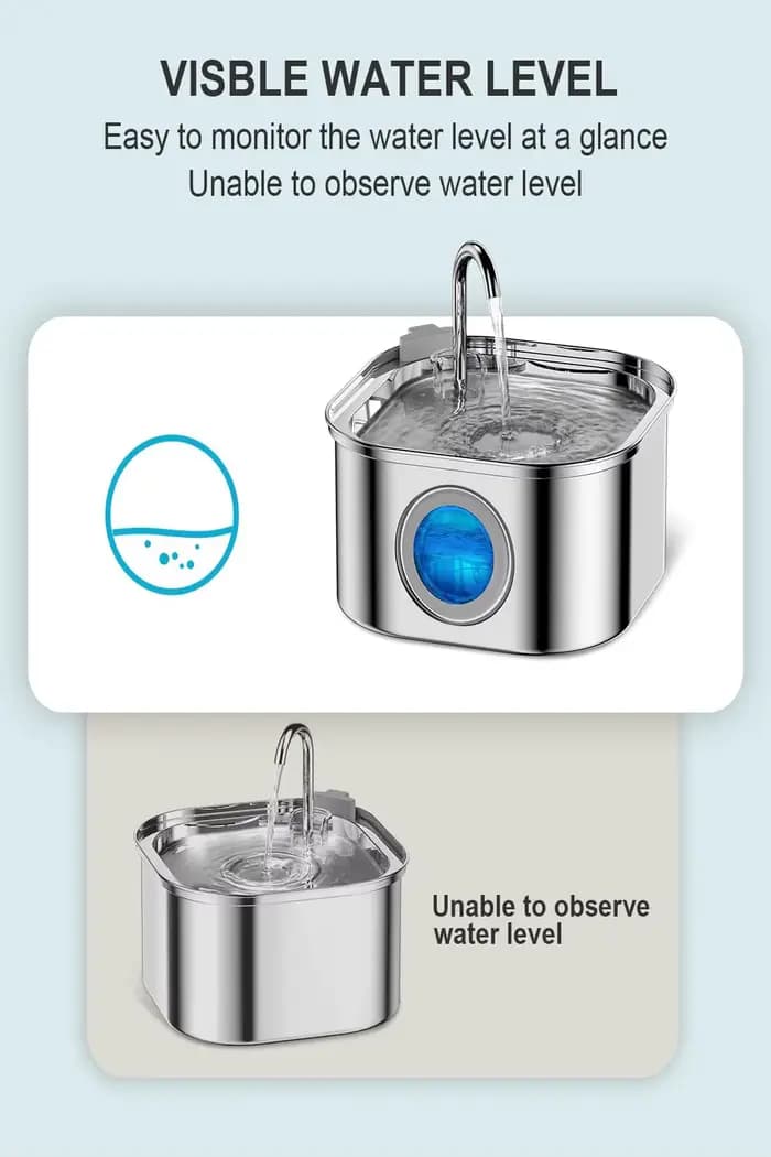 Fontaine d'eau automatique en acier inoxydable pour chat, 3l, abreuvoir pour chat, chiens, distribut