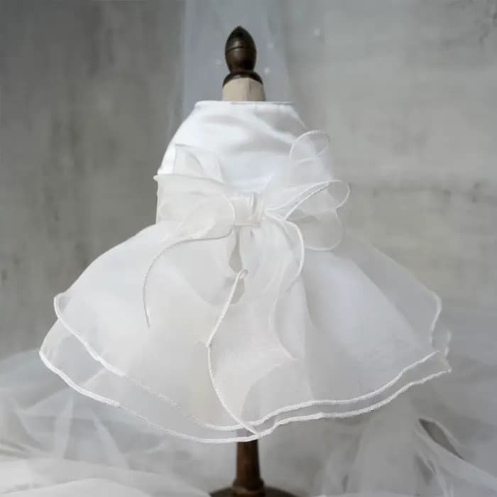 Robe de Mariée Blanche pour Petits Chiens, Tenue d'Été pour Animaux de Compagnie, Chiot et Chat
