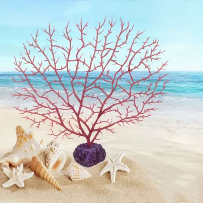 Lieu de pêche en résine en forme d'arbre, décoration d'aquarium, décor de pêche précieux, fer de mer