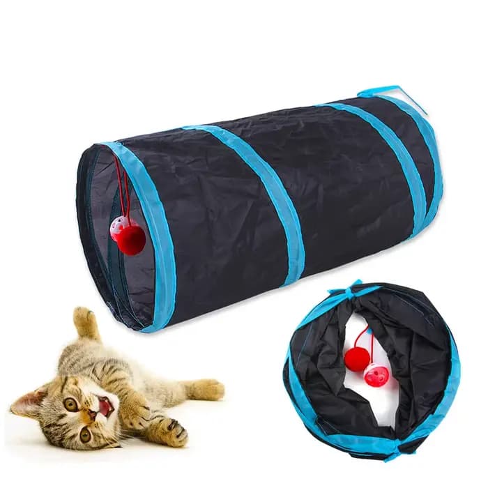 Tunnel pour chat, fournitures pour animaux de compagnie, Tunnel de jeu de passage S T, jouet pliable