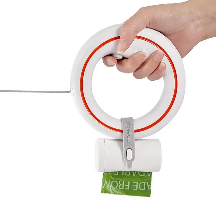 Moestar UFO laisse rétractable 2 Lite boucle en métal poignée antidérapante laisse de verrouillage d