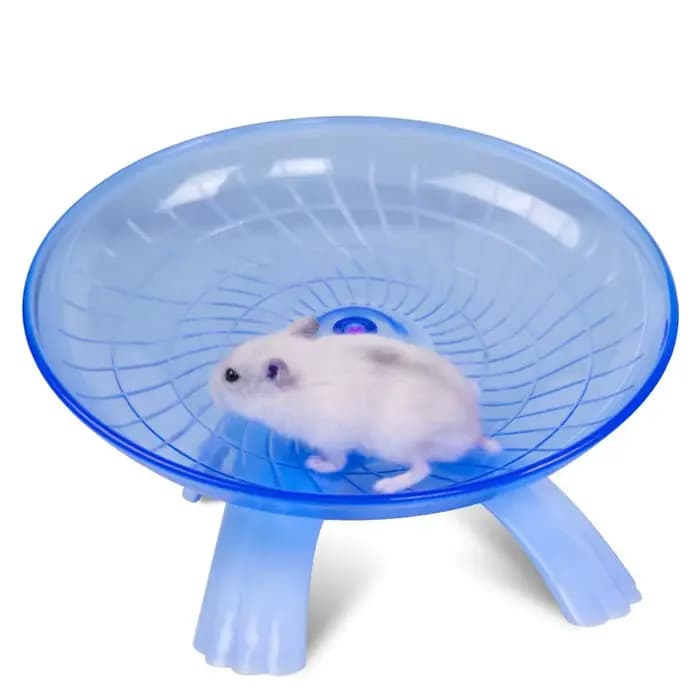 Roue de course pour Hamster, soucoupe volante muette, essieu en acier, disque de course, jouets Cage