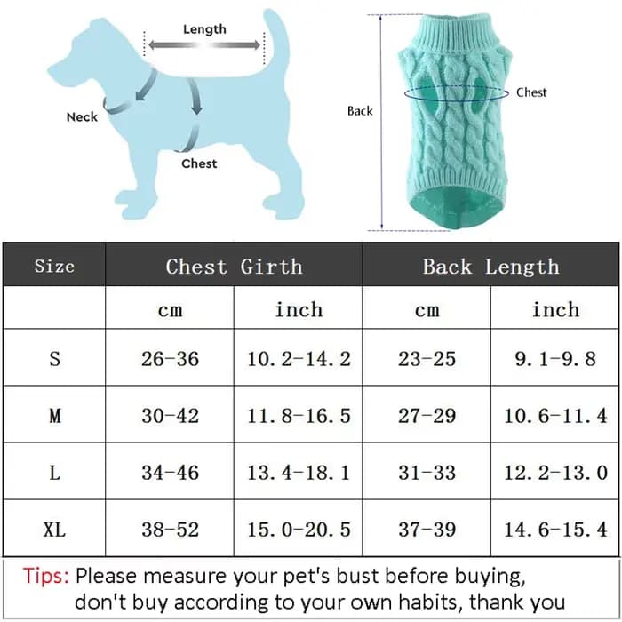 Pulls chauds pour petits chiens, col roulé, tricotés, vêtements d'hiver pour chiens, chiot, chat, gi