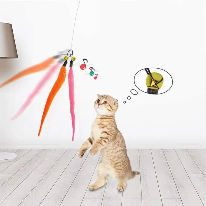 Remplacer des accessoires de jouets en peluche pour chat, tête de remplacement de vers, bâton de cha