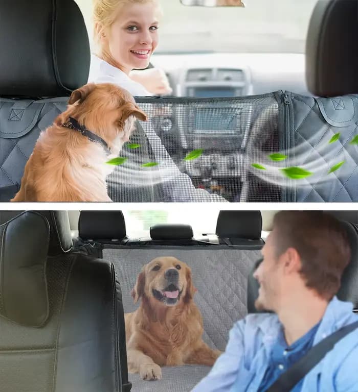 Porte-chien imperméable à l'eau arrière pour chien, housse de siège de voiture, tapis de protection