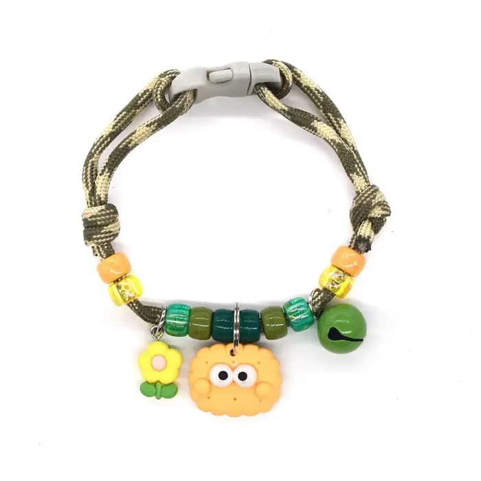 Collier coloré mignon pour animaux de compagnie, avec cloches tressées, chaîne de cou de chat, annea