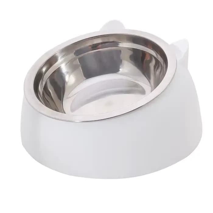 Bols inclinés en acier inoxydable pour chat, Base antidérapante, pour animaux de compagnie, chiots,