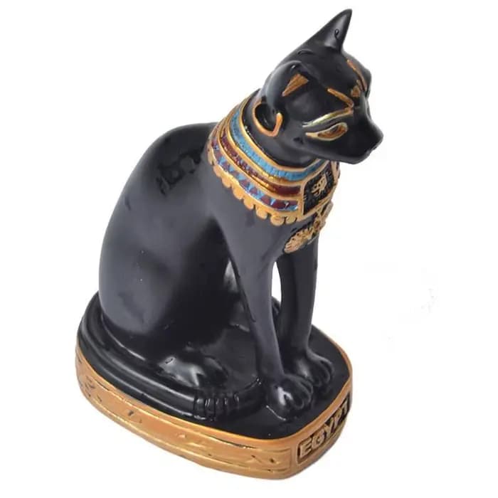 Statue de chat ornement chat égyptien Figurine Statue décoration Vintage chat déesse Statue maison j