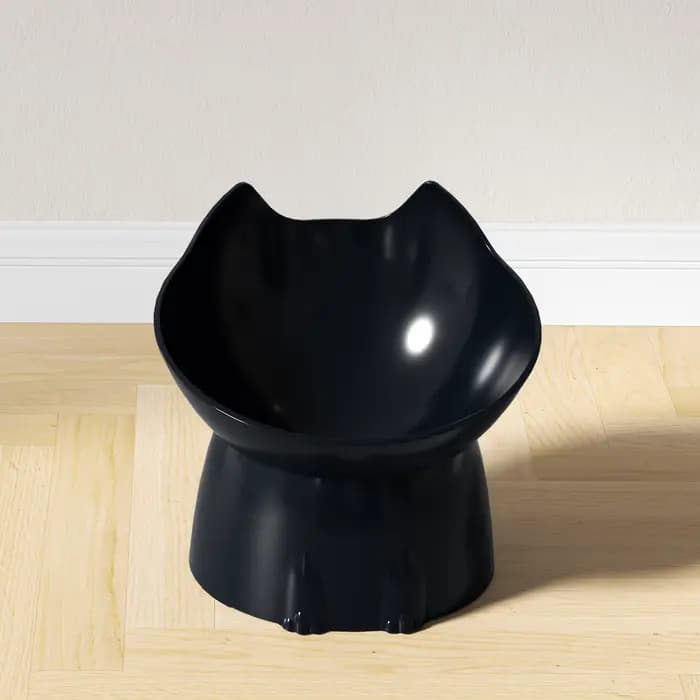 Bol surélevé pour chat, moustache, plat d'alimentation pour animaux de compagnie surélevé en plastiq
