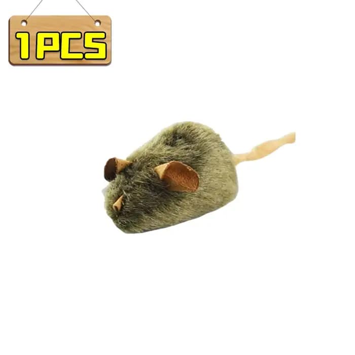 1/5 pièces souris interactive en peluche chat jouet à mâcher grinçant Imitation souris résistant aux