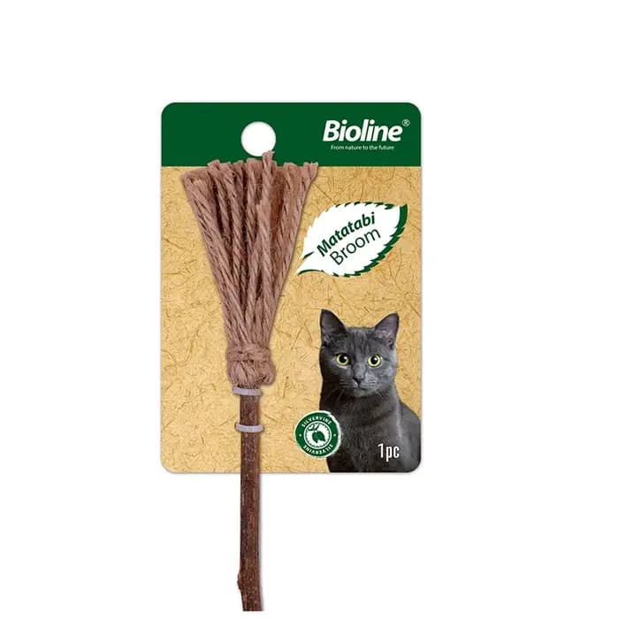 Jouet pour chat Bioline : Balle à chatouilleuse et rouleau Matatabi pour chats d'intérieur et chaton