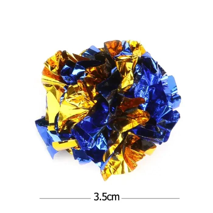 Paquet de 24/12 boules froissées colorées, jouet en papier étain sonore pour chat, poupées de vocali