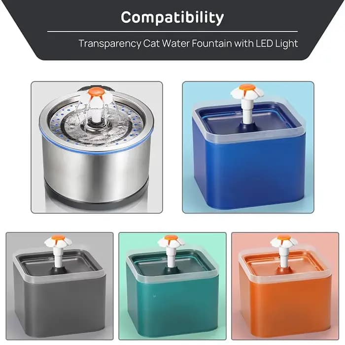 Fontaine d'eau filtres de remplacement au carbone pour fontaine à boire pour chat en acier inoxydabl