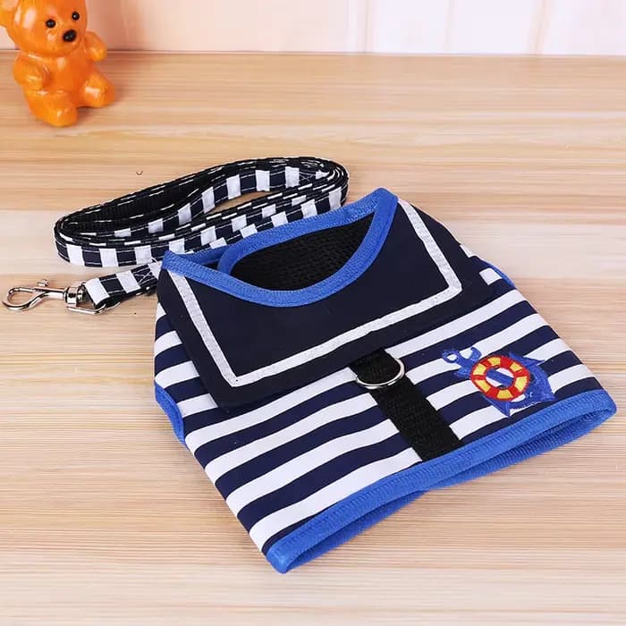 1pc chien vêtements doux Style marine laisse ensemble pour Teddy poméranien Chihuahua chien fournitu