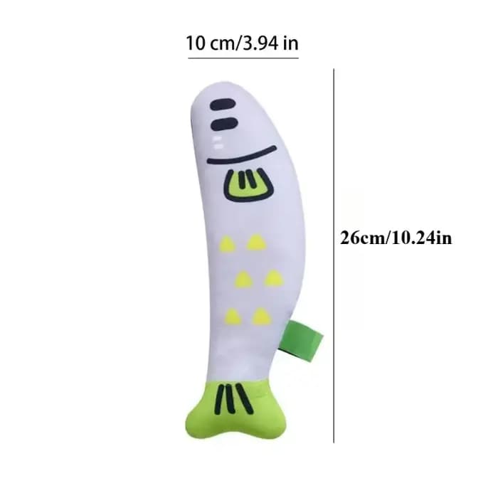 Jouet interactif pour chat en forme de poisson, peluche douce avec herbe à chat, jouet réaliste à mâ