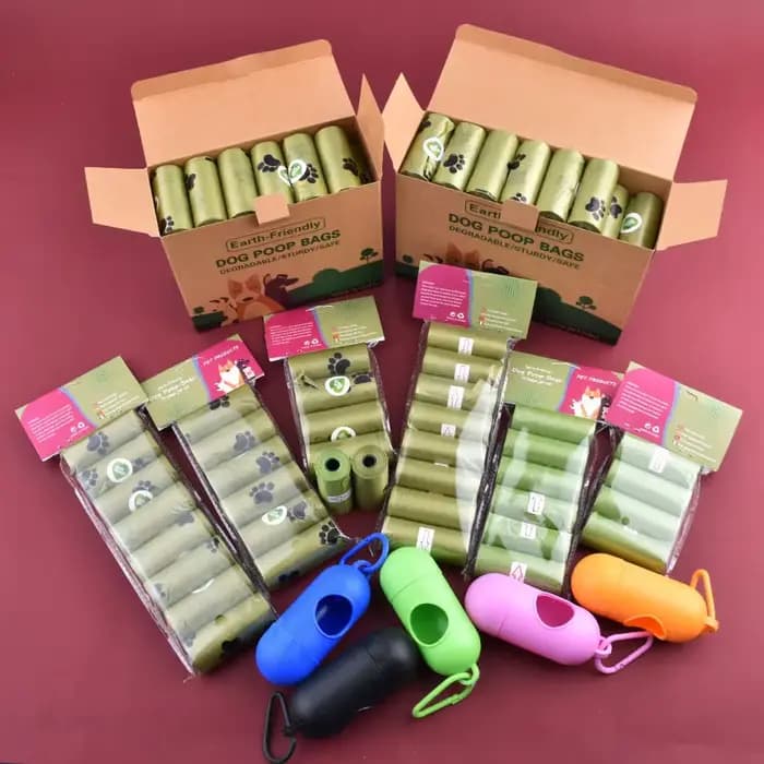 1/42 rouleau sac poubelle biodégradable pour animaux de compagnie sacs de merde de chien en vrac sac
