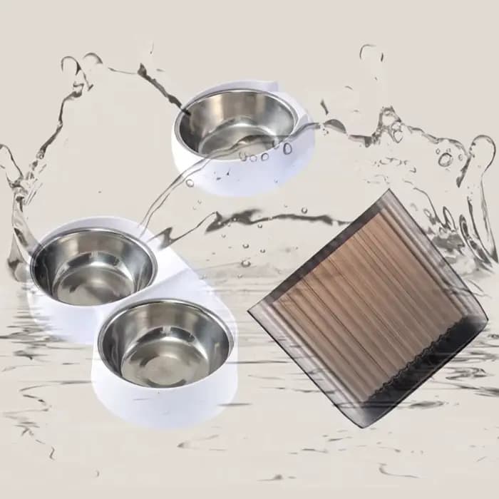 Mangeoire automatique intelligente avec caméra pour animaux de compagnie, double bols, distributeur