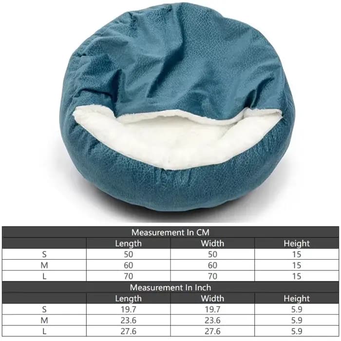 Lit orthopédique pour chien avec couverture à capuche, chaud, imperméable, résistant à la saleté, po