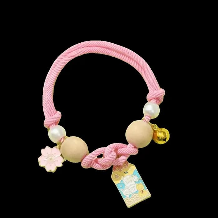 Collier anti-puces réglable pour chat, design ethnique, fait main, avec clochettes, bijou pour chiot