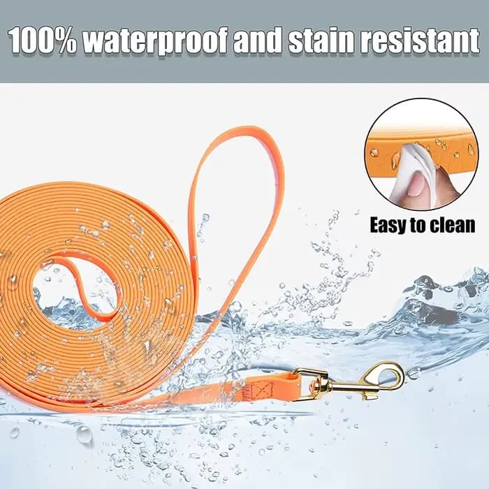 Laisse longue en PVC pour chien, 3M 6M 9M 12M 15M, facile à nettoyer, étanche, entraînement à la mar