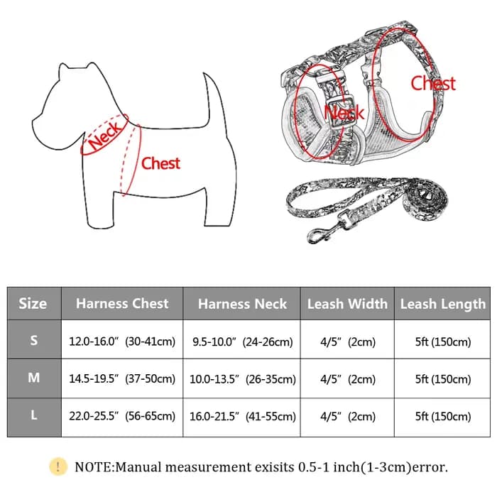 Harnais en maille et Nylon pour chien, ensemble de laisse en plomb, gilet réfléchissant pour chiens,