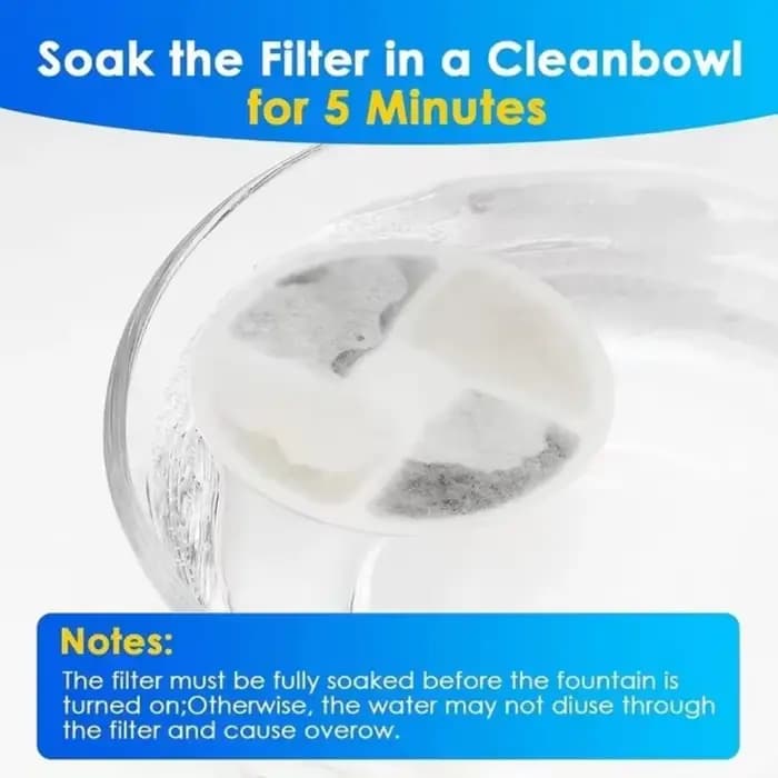 Filtres de fontaine d'eau pour chat, filtres de remplacement à charbon actif pour distributeur d'eau