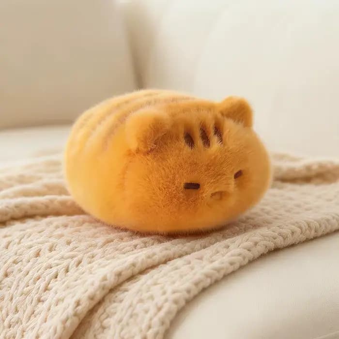 Peluche chat siamois couché noir de 13 cm, jouet réaliste de dessin animé, poupée chaton, animal au