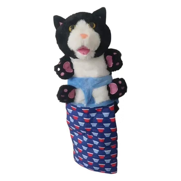 Marionnette de main de lutteur de sumo pour chat, jouet en peluche interactif avec rembourrage robus
