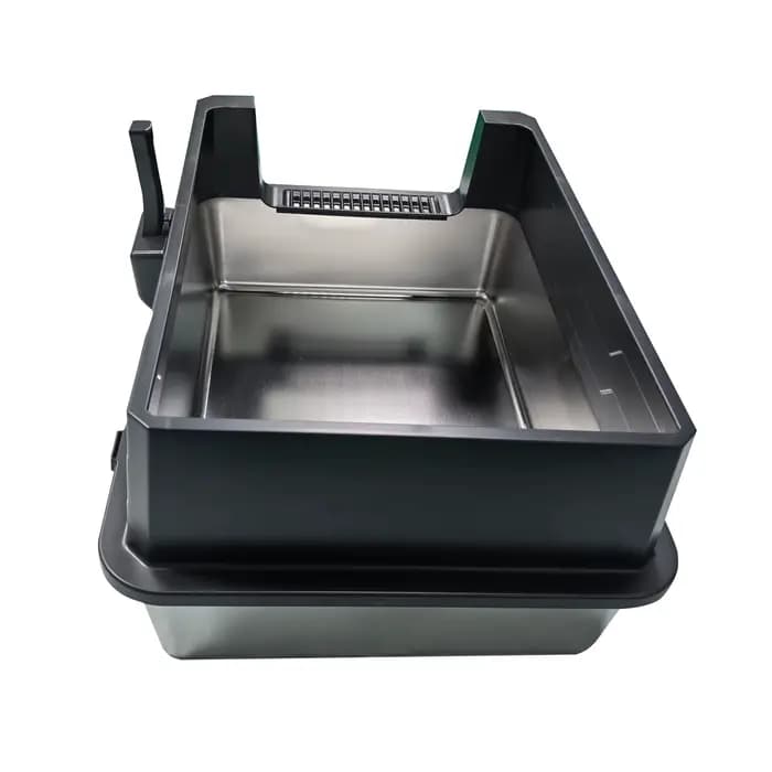 Bac à litière en acier inoxydable XXXL, bac à litière extra large en métal de 28 "de x 20" de largeu