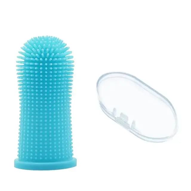 Chien Super doux animal de compagnie doigt brosse à dents nettoyage des dents soin de la respiration