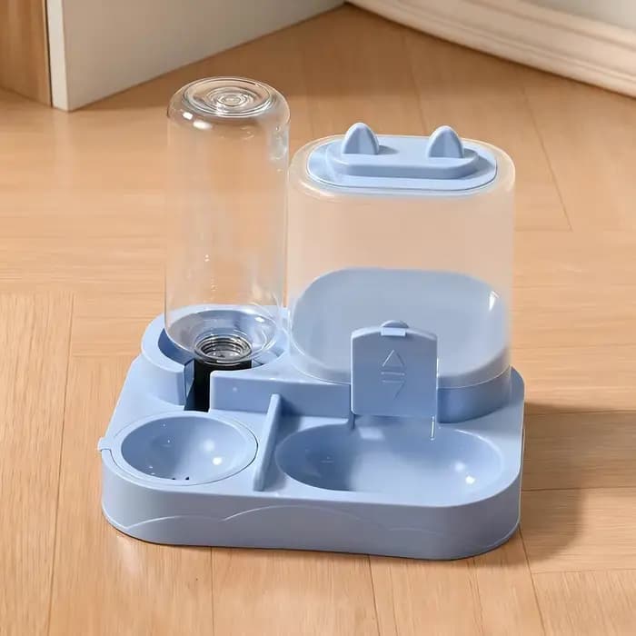 Mangeoire automatique 2 en 1 avec quantité de nourriture contrôlable pour petits animaux, lapins, ch