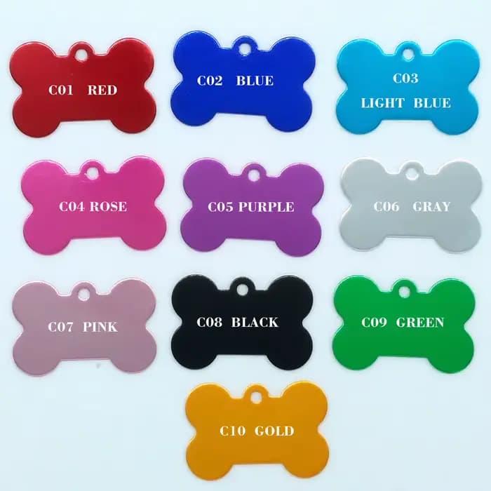 Étiquettes d'identification personnalisées pour petit chien et chat, 2 pièces/lot, étiquettes de col
