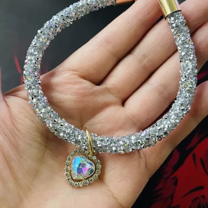 Collier réglable en métal pour animaux de compagnie, collier pour chat et chien, avec pendentif en d