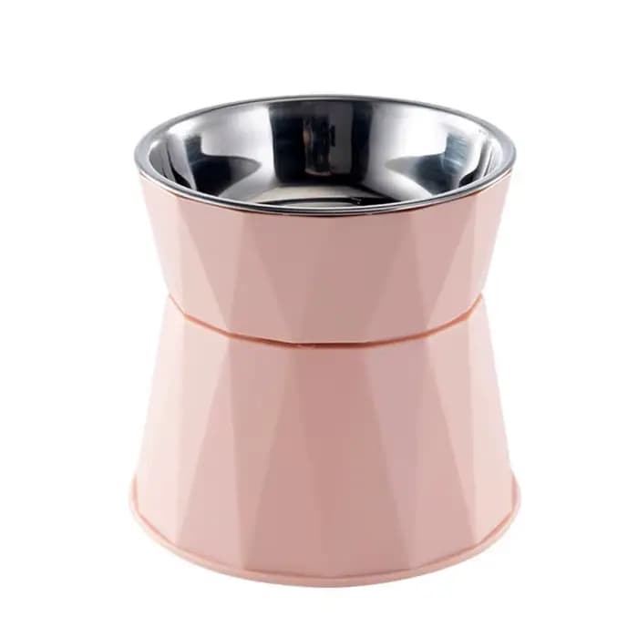 Filles à Pied Haut en Acier Inoxydable pour Chat et Chien, Protection du Cou, pour Nourriture et Eau