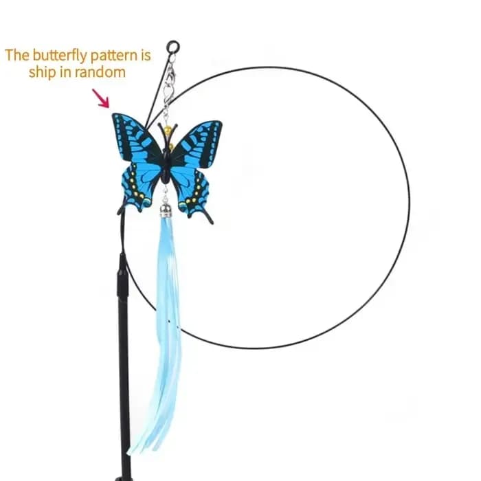 Simulation d'oiseau interactif chat jouet ventouse plume oiseau avec cloche chat bâton jouet pour ch