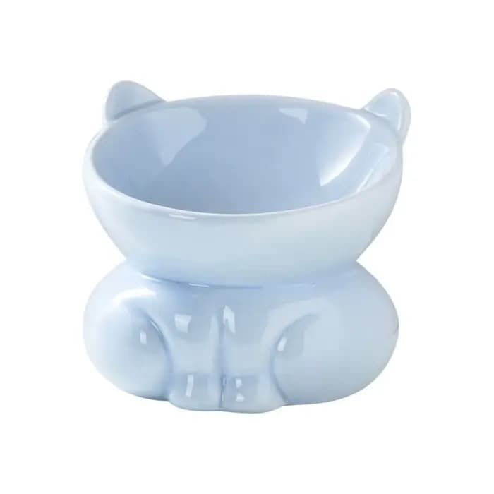 Gamelle en céramique pour chat, design créatif et mignon, surélevée, anti-renversement, à ouverture