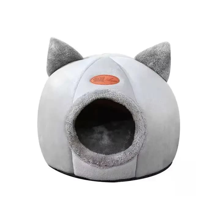 Nid de chat universel quatre saisons en forme de tête de chat, mignon et confortable, chaud, grotte