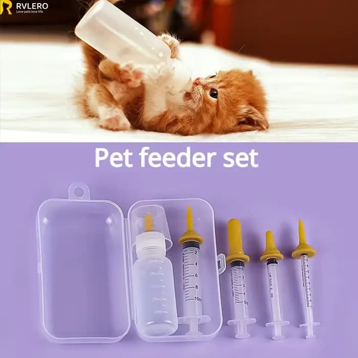 Ensemble de dispositifs d'alimentation pour animaux de compagnie, biberon de soins pour chiens et ch