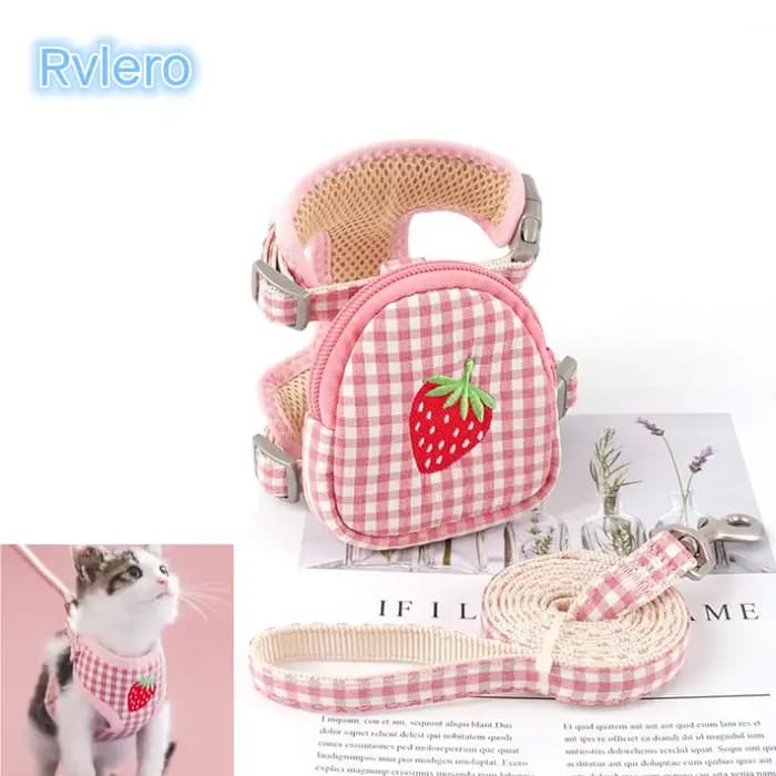 Harnais avec sac à dos pour chat, empêche la rupture, sangle de poitrine respirante, ensemble de cor