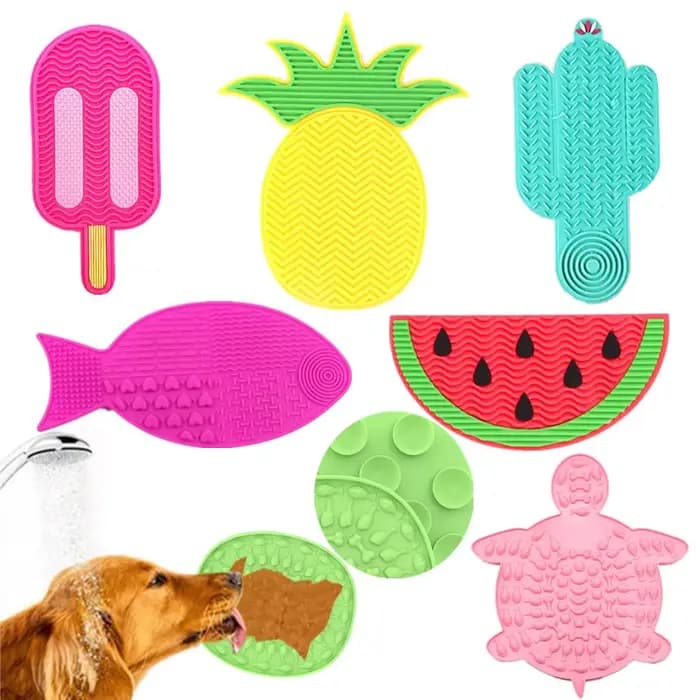 Bols en silicone avec ventouse pour aliments lents pour chats, produits à lécher pour animaux de com