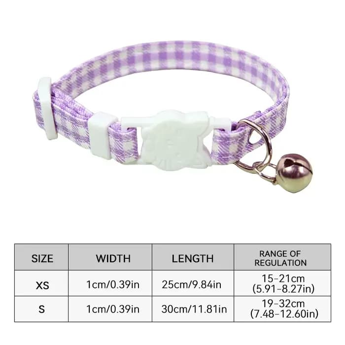 Collier élastique réglable pour chat avec clochette, collier de sécurité en maille pour petit chien