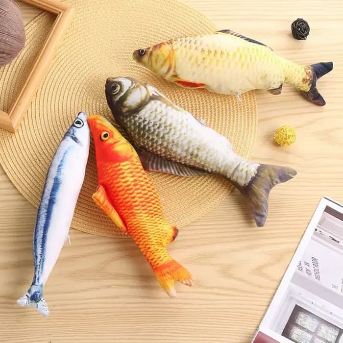 Offre spéciale de jouets taquins pour chats, simulation de poisson, jouets en peluche à mâcher pour
