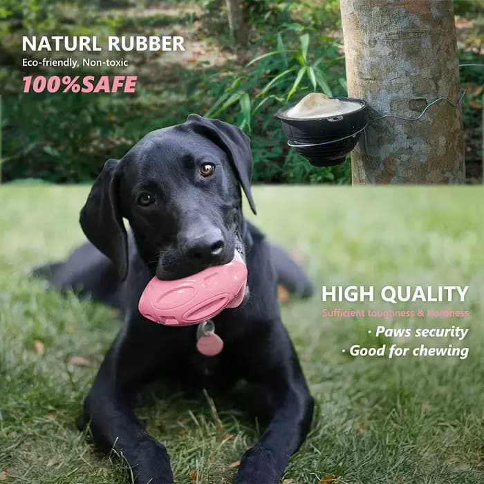 Jouets grinçants pour chiens, pour masticateurs agressifs, boule à mâcher en caoutchouc pour chiots,