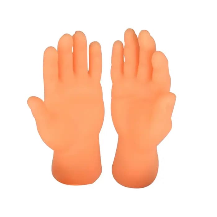 Gants en silicone pour chat, mini modèle de mains minuscules, outil de massage drôle, petit doigt, j