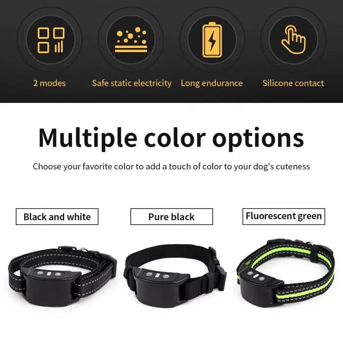 Collier Anti-aboiement automatique pour chien, colliers d'entraînement rechargeables par USB, sécuri