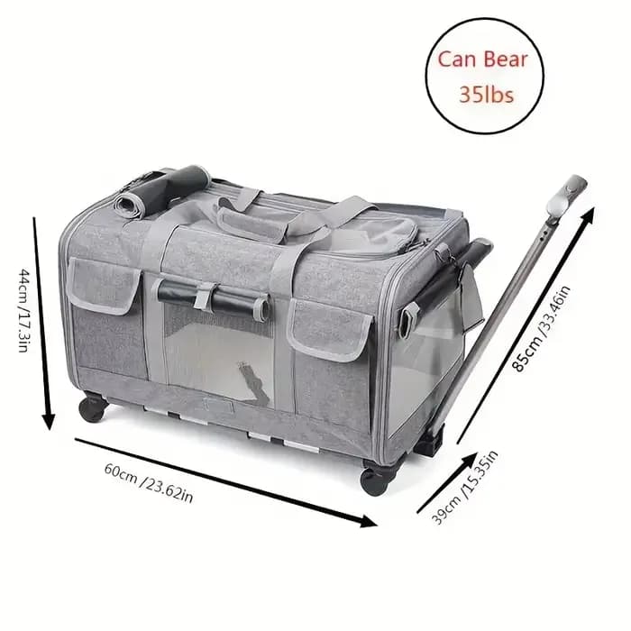 Valise de chariot portative Extra Large pour animaux de compagnie, boîtier de chariot détachable pou