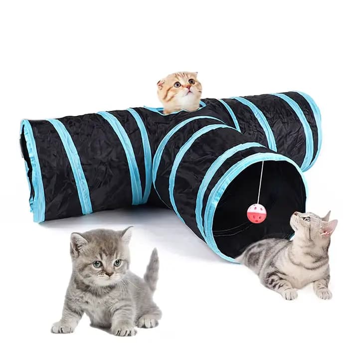 Tunnel pliable pour chat, jouet pour chat, baril de forage respirant pour papier fort d'intérieur, f